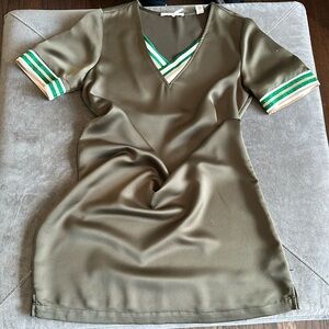 Satin Varsity Style Dress